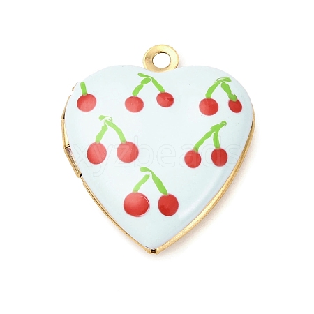 304 Stainless Steel Heart Locket Pendants STAS-Z168-02G-03-1
