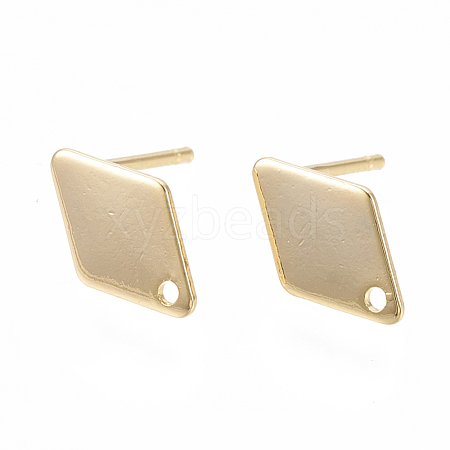Brass Stud Earring Findings X-KK-N186-60-1