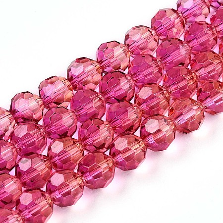 Baking Paint Transparent Glass Beads Strands DGLA-A035-T8mm-A03-1