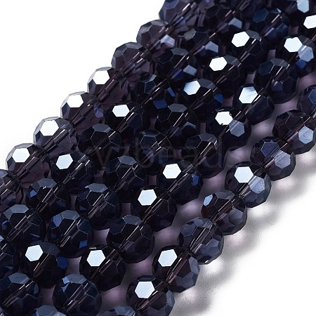 Electroplate Transparent Glass Beads Strands LS-EGLA-A035-T10mm-A15-1