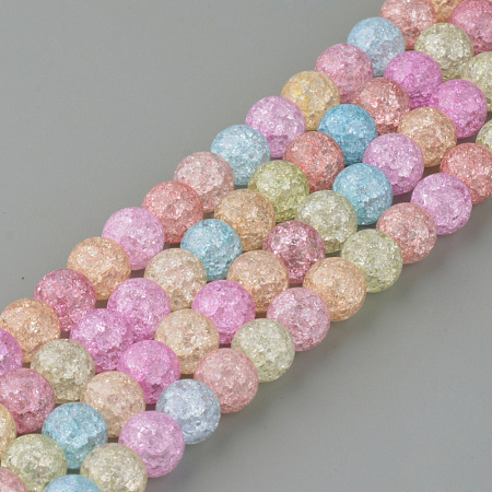 Synthetic Crackle Quartz Beads Strands X-GLAA-S134-6mm-20-1