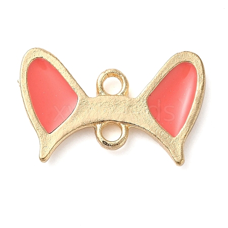 Zinc Alloy Tomato Enamel Cat Ears Links ENAM-NH0001-01G-1