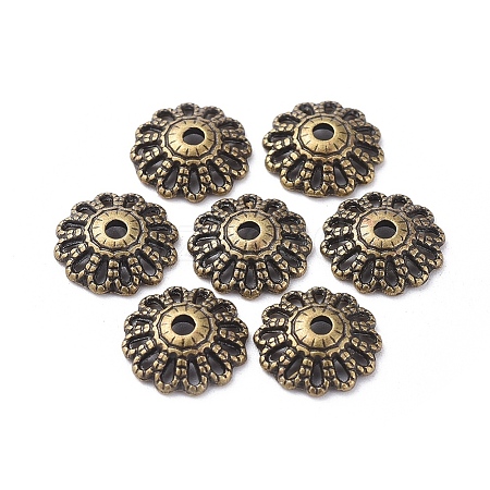 Tibetan Style Fancy Bead Caps LS-TIBE-LF1413YKG-AB-FF-1