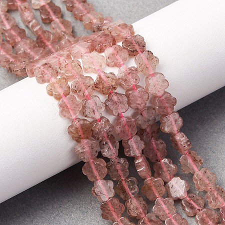 Natural Strawberry Quartz Beads Strands G-B138-C17-01-1