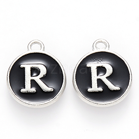 Platinum Plated Alloy Charms LS-ENAM-S118-02R-P-1