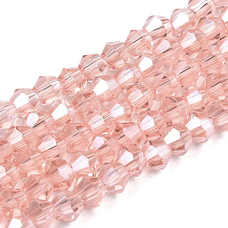 Transparent Electroplate Glass Beads Strands EGLA-A039-T2mm-A15-1