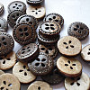 Carved Round 4-hole Basic Sewing Button NNA0YZ4-1