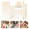 WADORN Wood Hand Loom Stick Set DIY-WR0004-19-6