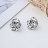 Hollow Rose Brass Stud Earrings YS7218-2-1