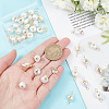 BENECREAT 36Pcs 3 Styles Grade AA Natural Cultured Freshwater Pearl Connector Charms with Golden Tone Alloy Slices FIND-BC0004-55-3