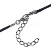 Waxed Cotton Cord Necklace Making MAK-S032-2mm-101-3