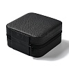 Square PU Leather Jewelry Zipper Storage Boxes CON-K002-04I-2