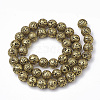 Electroplated Natural Lava Rock Beads Strands G-T098-01B-08-2