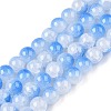 Crackle Baking Painted Imitation Jade Glass Beads Strands DGLA-T003-8mm-05-1