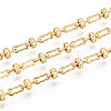 Brass Flat Round with Rectangle Link Chains CHC-T018-53G-1