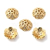 Brass Micro Pave Cubic Zirconia Bead Cap KK-E068-VF838-2-2