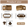 36Sets Iron Baseball Hat Cap Buckle Strap Clasp Clip Kit IFIN-CY0001-02-2