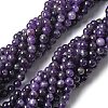 Natural Amethyst Beads Strands G-M445-8MM-01F-2