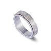 Om Mani Padme Hum Stainless Steel Rotatable Finger Ring PW-WG12553-04-4