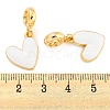 Rack Plating Alloy Enamel Heart European Dangle Charms FIND-B034-20G-06-3