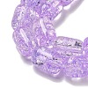 Transparent Crackle Glass Beads Strands GLAA-NH0001-04F-3