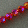 Electroplate Glass Beads Strands EGLA-R016-6mm-10-2