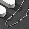 Brass Figaro Chains Necklaces for Women NJEW-D302-29P-2