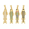 Brass Micro Pave Cubic Zirconia Pendants CU-CBAB3AD-10G-1