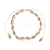 Natural Cowrie Shell Beaded Necklace NJEW-JN03745-02-1