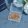 Beebeecraft 50Pcs Brass Leaf Leverback Earring Findings KK-BBC0004-34-7