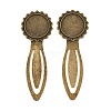 20mm Tray Bookmark Cabochon Settings X-PALLOY-S033-40AB-NR-1