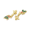 Christmas Theme Holly Rack Plating Alloy Enamel Pendants PALLOY-O109-28LG-3