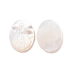 Natural White Shell Cabochons SSHEL-D083-15-1