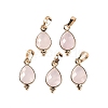 Natural Rose Quartz Faceted Pendans KK-L218-004G-03-1