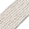 Electroplated Shell Pearl Beads Strands BSHE-K017-4mm-1