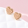 Brass Stud Earrings EJEW-D288-01G-5