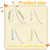 4Pcs 4 Style Butterfly Resin Charm Bookmarks with Natural Gemstone & Lampwork Beads AJEW-GO00001-2