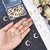 CREATCABIN 40Pcs 2 Styles Brass Connector Charms KK-CN0001-96-4