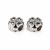 Tibetan Style Alloy European Beads Rhinestone Settings TIBEB-N007-005-3