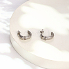 304 Stainless Steel Rhinestone Arch Stud Earrings GH0398-2-2