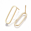 Brass Stud Earrings KK-T038-484B-2