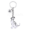 WEWAYSMILE Dog Keychain Car Keychain Pet Pendant Key-Ring Lovely Dog Key-ring Portable Metal Keychain Gift for Pet Lover Birthday Puppy Theme Party Supplies (Dalmatians) JX807A-1