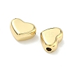 Heart Brass Beads KK-G555-07G-2