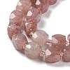 Synthetic Strawberry Quartz Beads Strands G-B065-A08-4