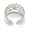 Non-Tarnish 304 Stainless Steel Open Cuff Ring RJEW-A043-02P-3