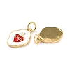 Brass Enamel Pendants X-KK-P204-17G-3