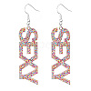 Bling Acrylic Word Sexy Dangle Earrings GIPO-PW0001-017P-1