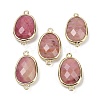 Natural Rhodonite Faceted Connector Charms G-K347-11G-17-1