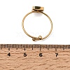 Retangle 304 Stainless Steel Open Cuff Bangle Makings with Bezel Tray SA-CBABF3F-04G-01-3