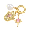 Brass Pave Pink Cubic Zirconia European Pendant Decorations CU-CBA65A7-01B-G-2